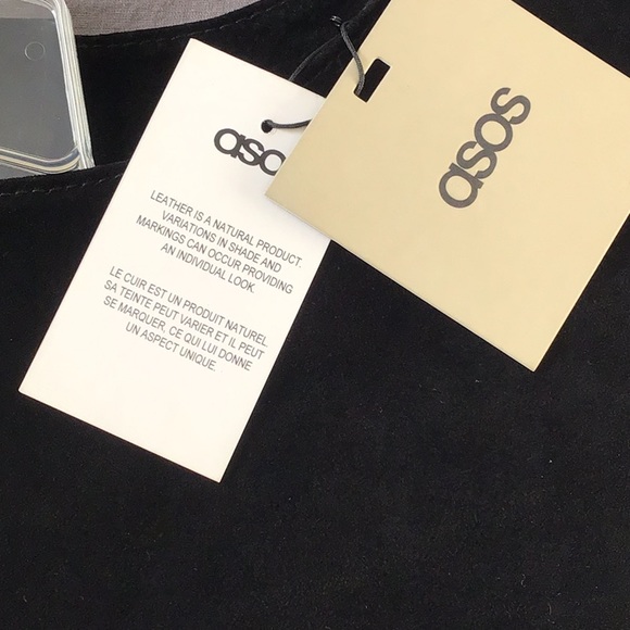 ASOS Black Leather Suede Fringe Top - Picture 6 of 13